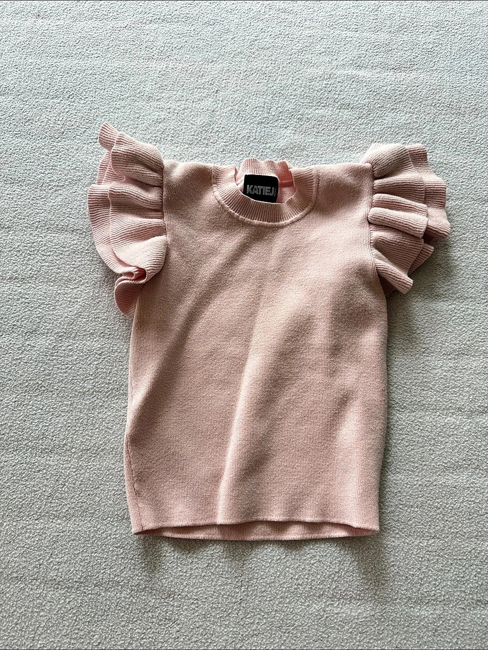 Katiej nyc Pink Ruffle Sleeve Sweater